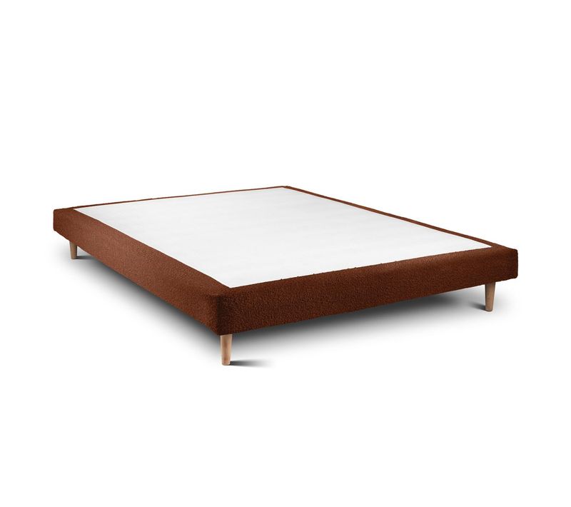 Sommier Tapissier Bouclette Terracotta 160x200 H29cm