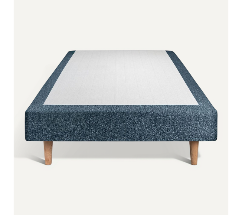 Sommier Tapissier Bouclette Bleu 90x200 H35cm