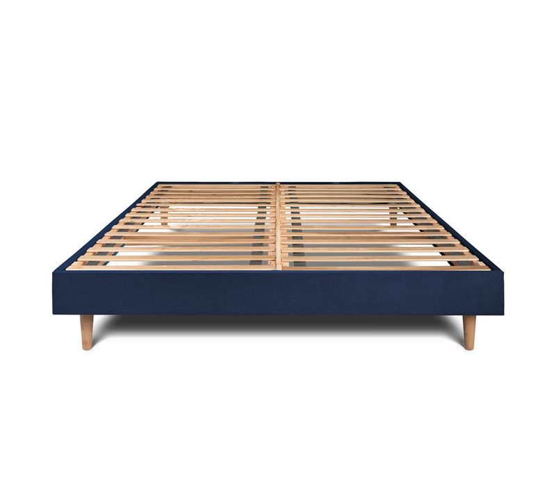 Sommier Kit Velours Bleu 180x200 H29cm