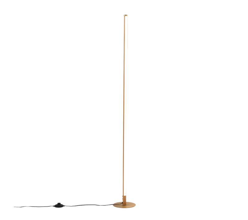 Lampadaire Doré Design LED Minimaliste Variateur Intégré 150 Cm - Sloane