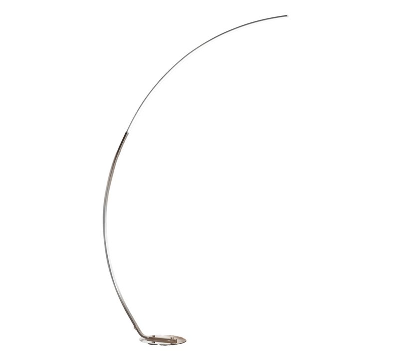 Grand Lampadaire Courbé LED Dimmable Chromé 184 Cm - Thalia