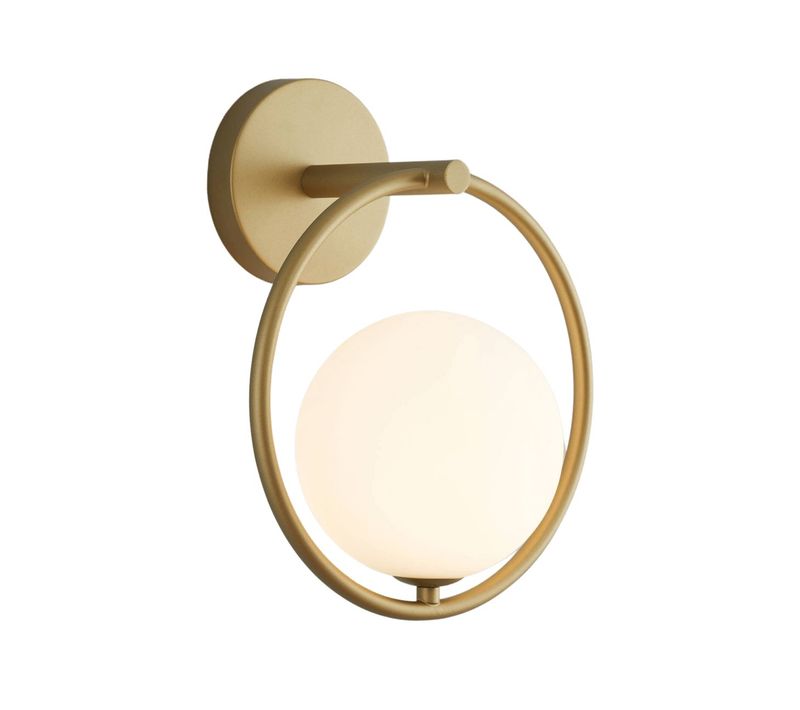 Applique Boule En Verre Suspendue Sur Anneau Doré - Steya