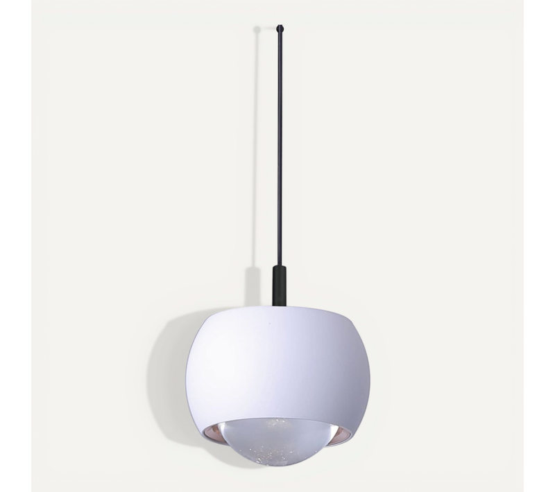 Petite Suspension Minimaliste Blanche Dimmable Câble Ajustable - Finn