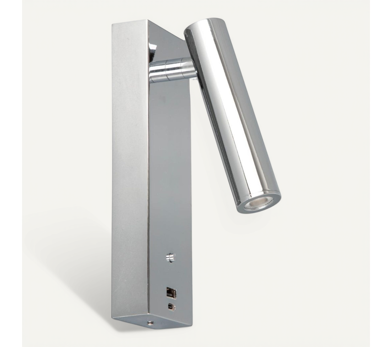 Applique LED Liseuse Chromée Port USB Et Variateur Intégrée - Tofino