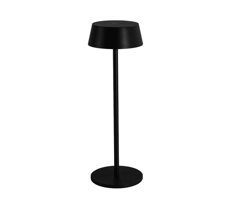 Lampe De Table Noire LED Sans Fil À Batterie Rechargeable Ip54 - Vanyel