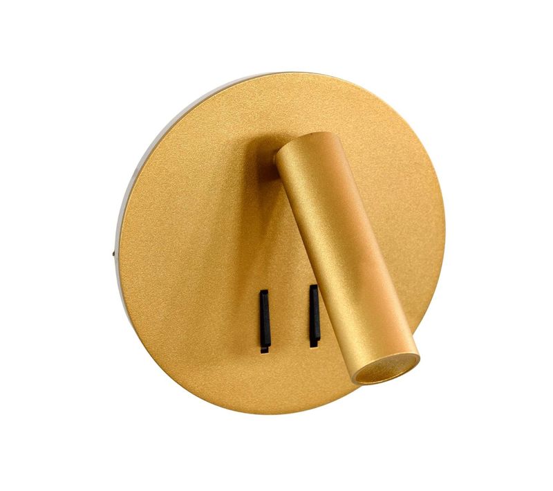 Liseuse Tendance Double LED Et Interrupteur Doré - Bilbao