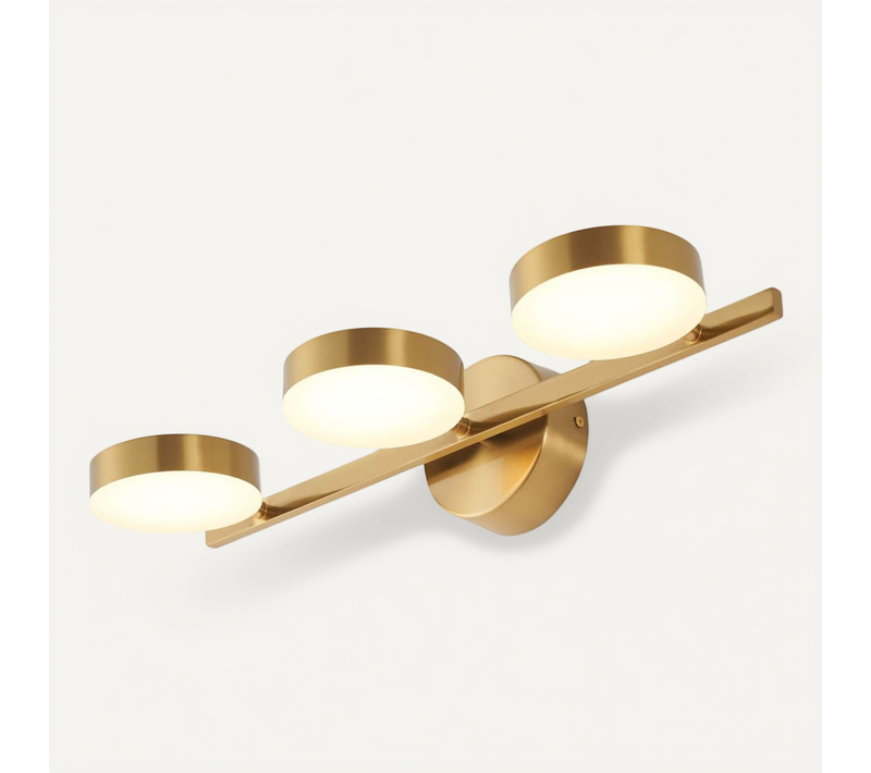 Applique Triple Laiton LED Intégrée 3 Spots Orientables - Syloria
