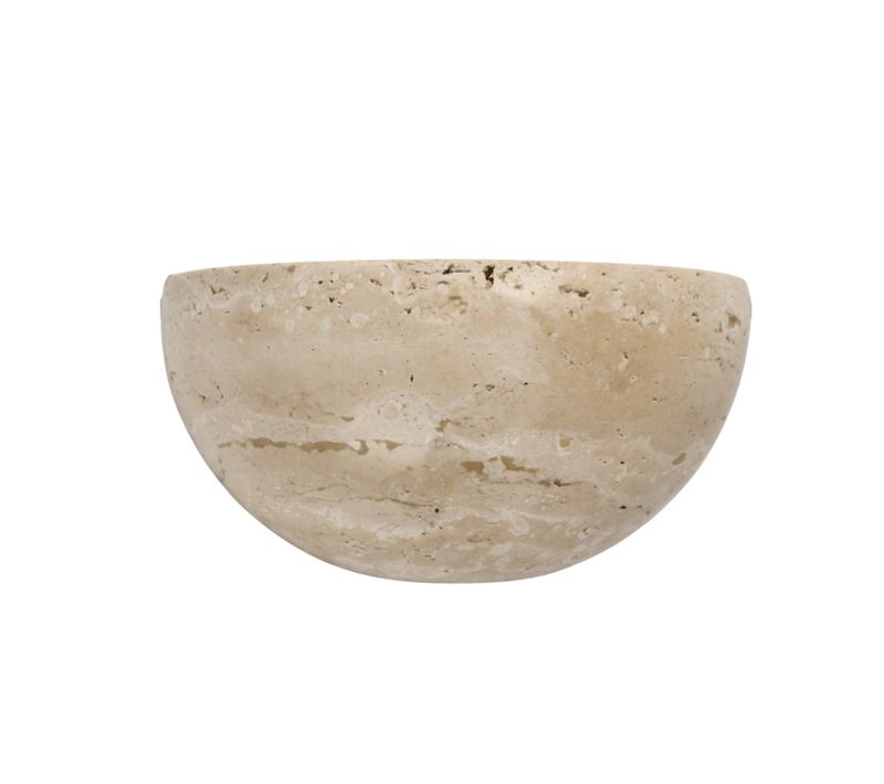 Applique Demi-lune Marbre Travertin LED Intégrée 3w - Sève