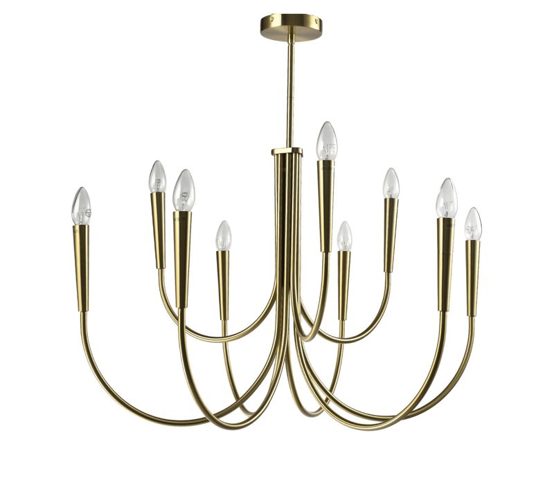 Lustre à Bras Multiples Laiton Style Chandelier Moderne 80 Cm - Kaelisma
