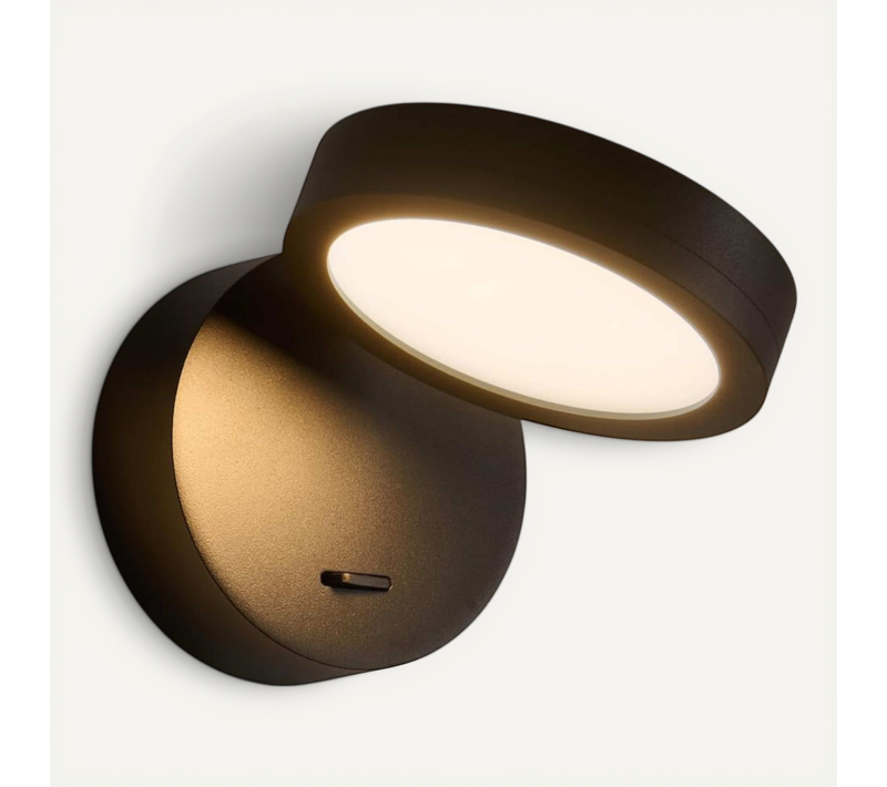 Applique Noire LED 6w Minimaliste Pour Tête De Lit - Kechia