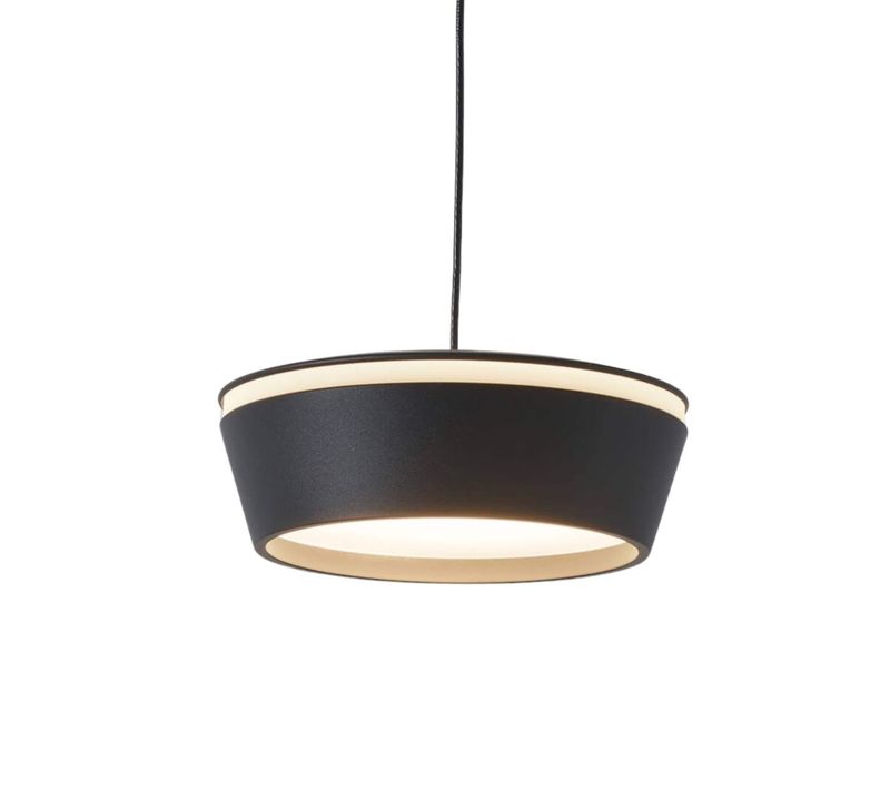 Petite Suspension Noire Minimaliste LED Intégrée Dimmable - Mavel