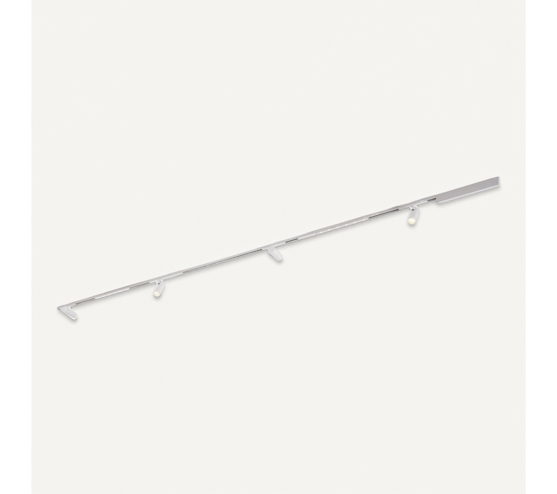 Système Sur Rail Magnétique 3 M Blanc Avec 4 Spots Et 2 Profilés 40w LED - Lyne