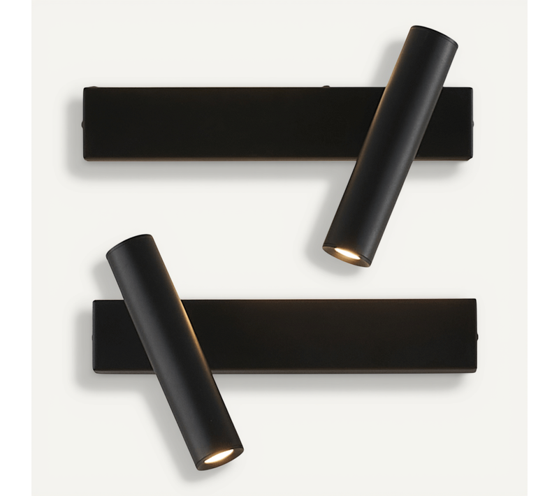Lot De 2 Appliques Noire Tête De Lit Droite Et Gauche - Lodvi