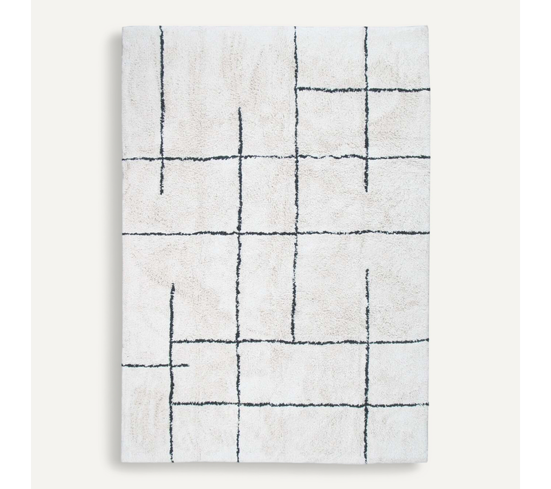 Tapis Lavable Berbère En Coton écru 60x90 - Style Bohème