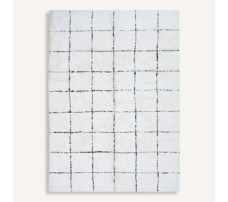 Tapis Lavable Berbère En Coton Blanc écru 80x200 - Style Bohème