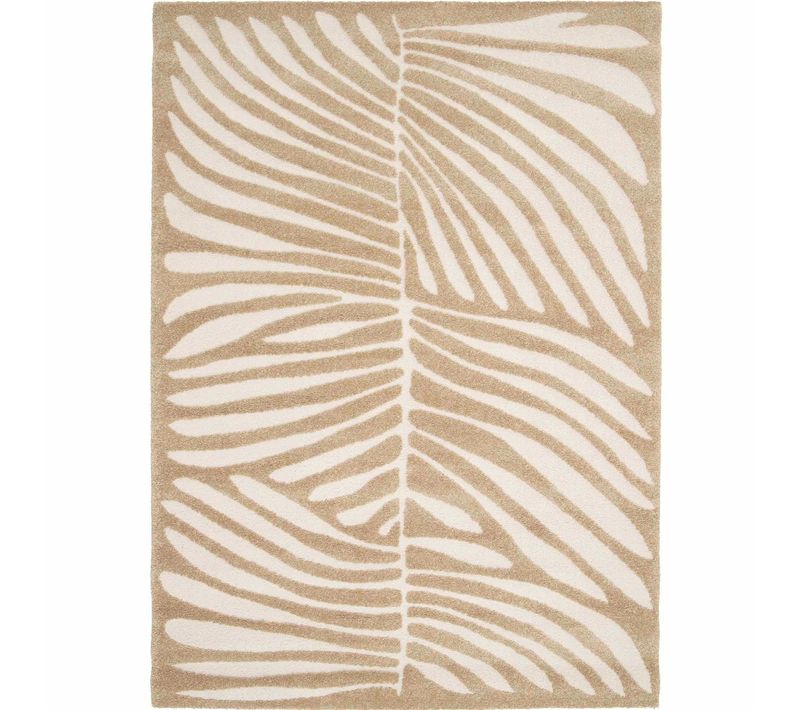 Tapis À Relief Doux Moderne Beige 120x170