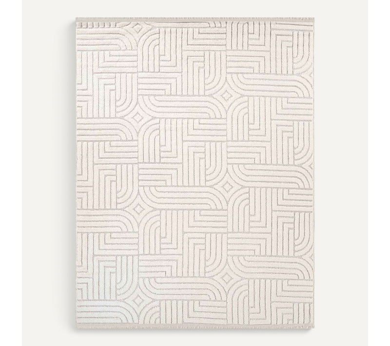 Tapis À Relief Géométriques écru 120x180