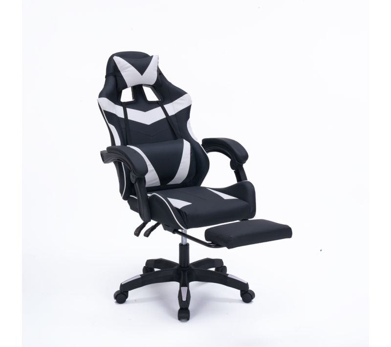 Altair - Chaise Gaming De Bureau Ergonomique Inclinable Noir Et Blanc