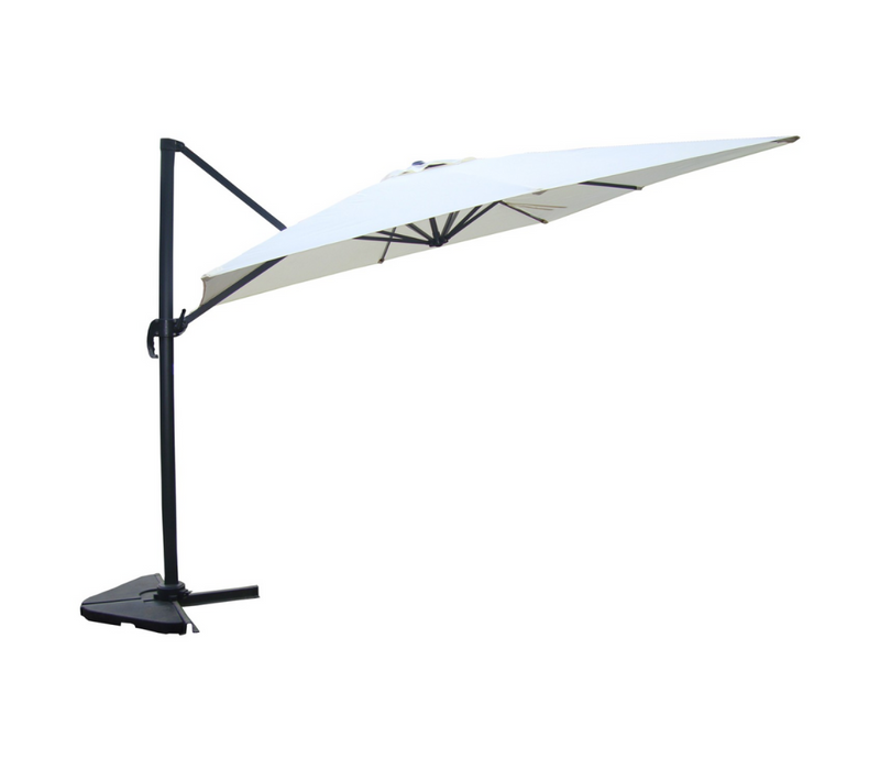 Bundle - Ensemble Parasol Cesare écru 3x4m Et 4 Dalles à Lester