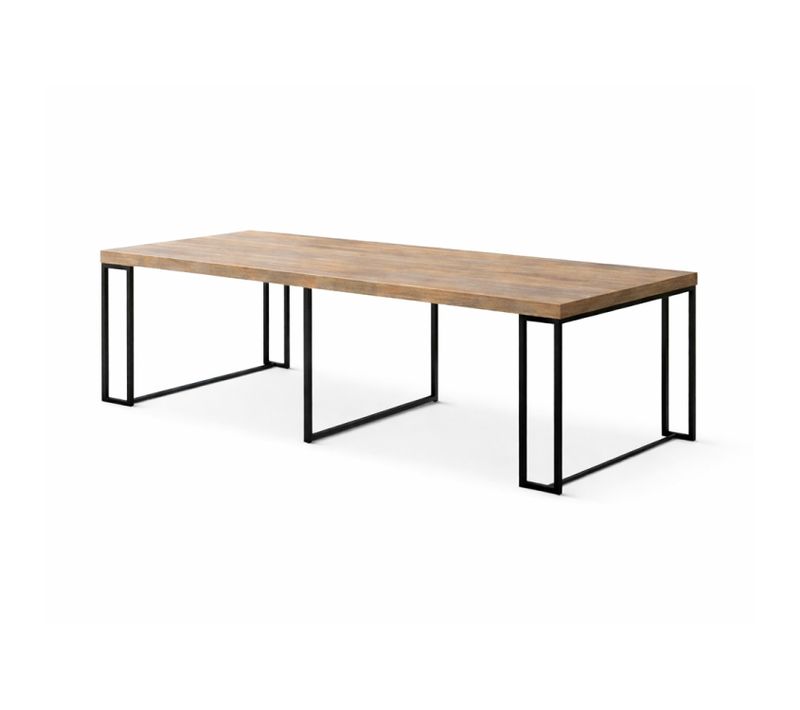 Kama - Table Console Extensible 10-12 Personnes Effet Bois 300cm