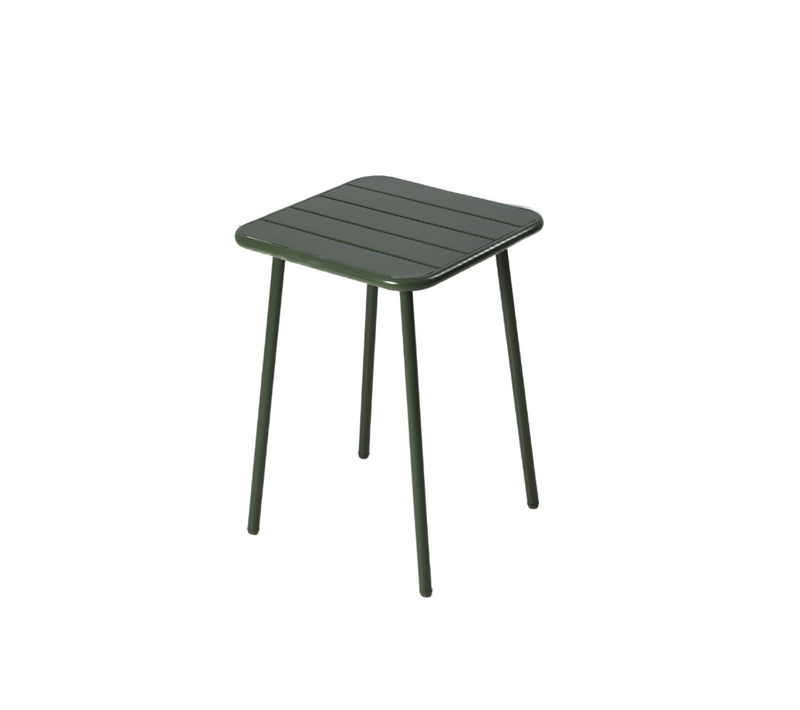Bergame - Table Carrée 2 Places 50x50cm Vert