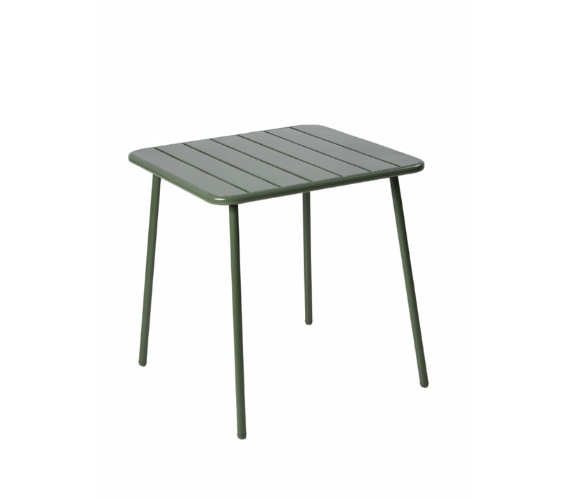 Bergame - Table Carrée 4 Places 70x70cm Vert