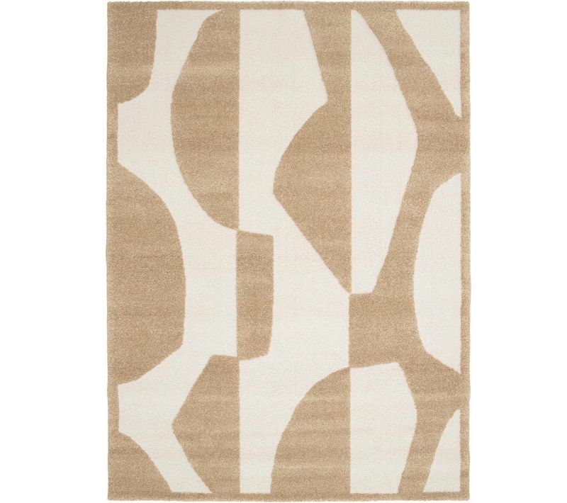 Tapis à Reliefs Doux Géométrique Beige 160x230