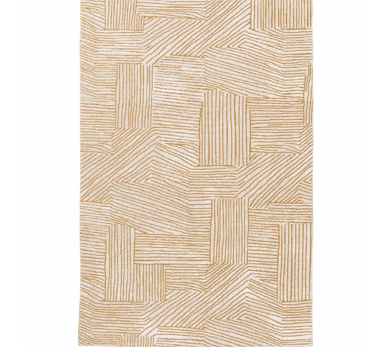Tapis Moderne Tissé Plat Gobelin Intérieur Extérieur Beige 160x230