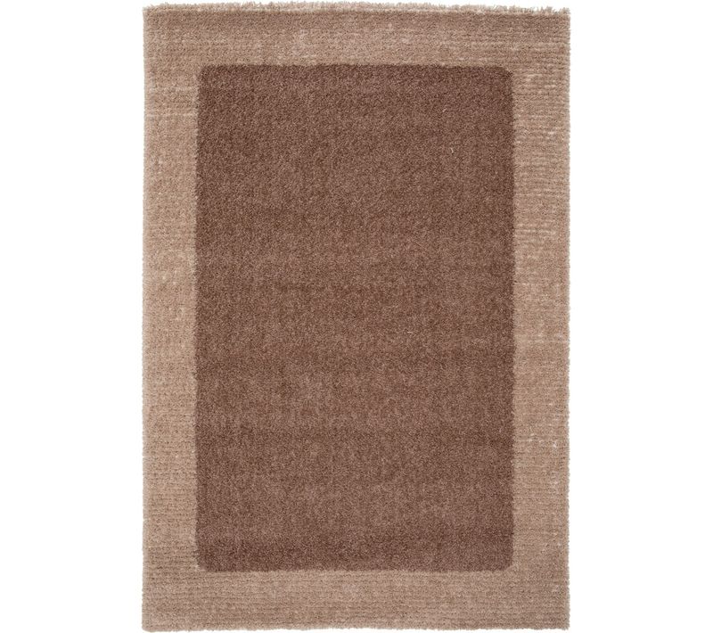 Tapis Shaggy Doux Moderne Prune Brun 160x230