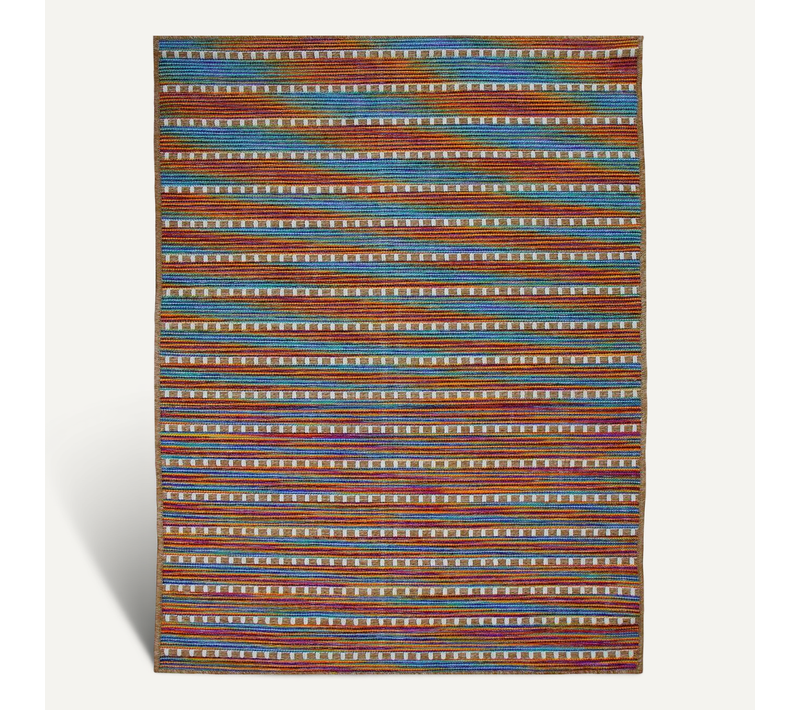 Tapis Aspect Jute Intérieur Extérieur Naturel Multicolore 190x290