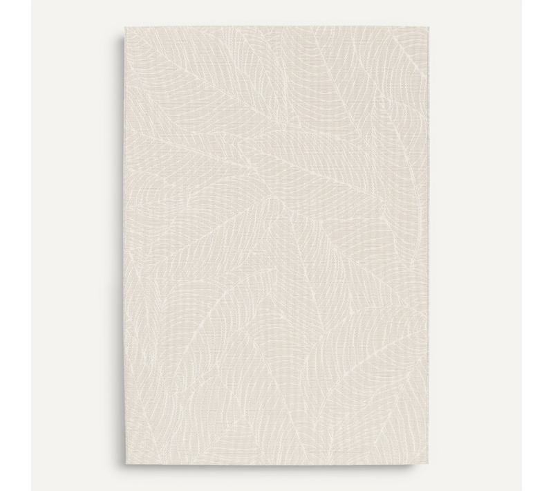 Tapis Extérieur Intérieur Feuilles Tissé Crème 200x290