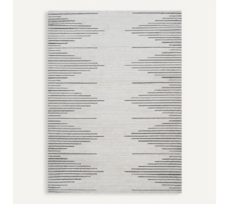 Tapis Doux Graphique Crème 200x290