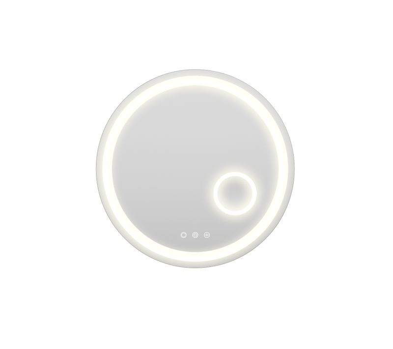 Miroir LED Lumineux Rond D.60 Cm (2100 Lms) Antibuée + Intensité Et Couleur Réglables - Aria