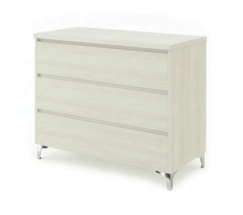 Meuble Vasque à Poser L.100cm Sur Pied 3 Tiroirs Chêne Blanchi Lisbona - Sans Colonne