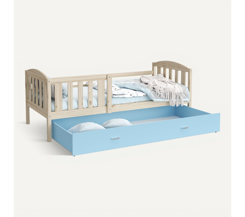 Lit Enfant Nilo 90x190 Tiroir Pin - Bleu