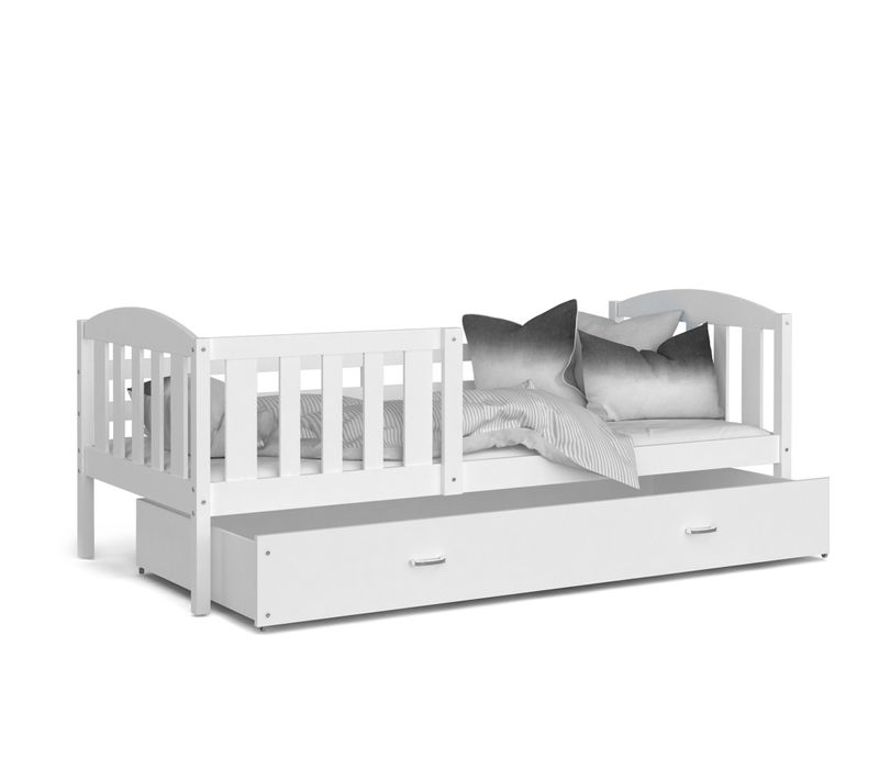 Lit Enfant Nilo 80x160 Tiroir Blanc - Blanc