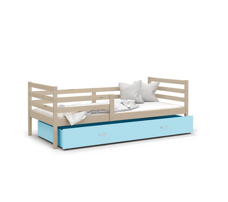 Lit Enfant Milan 80x160 Tiroir Pin - Bleu