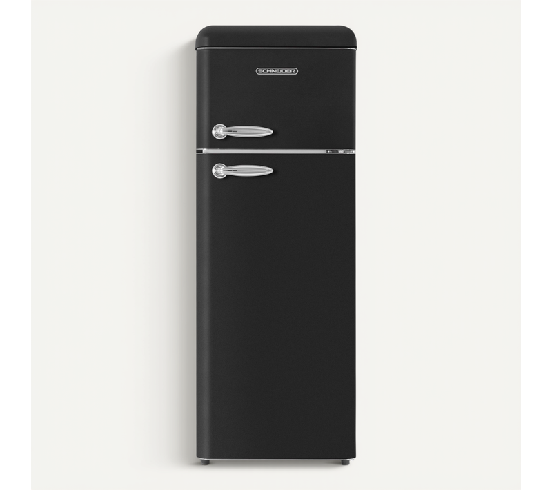 Réfrigérateur Double Porte 211l Vintage Noir - Scdd211v-be