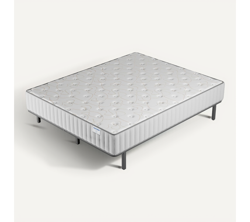 Ensemble 120x190 cm, sommier + matelas mousse, Ép.16cm à mémoire de forme