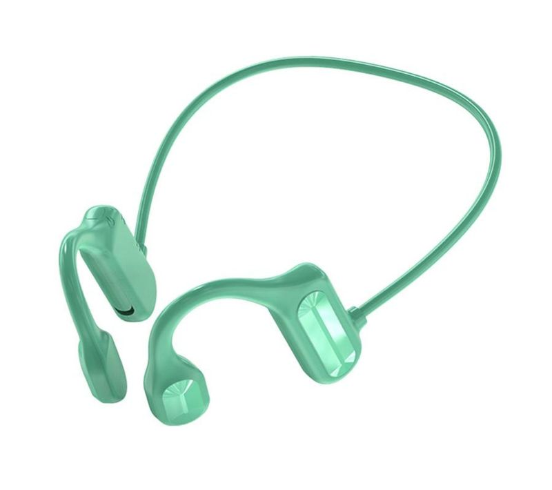 Casque à Conduction Osseuse Bluetooth 5.2 Vert – écouteurs Oreilles Libres Pour Musique Et Appels, D