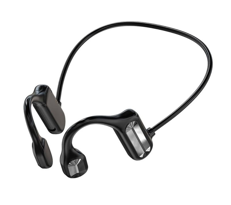 Casque à Conduction Osseuse Bluetooth 5.2 Noir – écouteurs Oreilles Libres Pour Musique Et Appels, D
