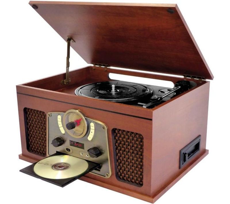 Chaîne Hi‑fi Rétro Retro10e-bth-n – Platine 33/45/78, Cd, K7, Bluetooth 4.1