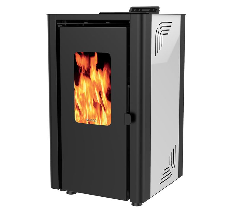 Poêle à Granulés De Bois 6.1kw Blanc Orphee 6 Blanc