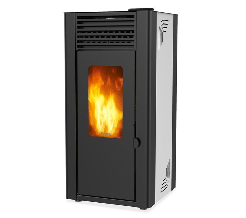 Poêle à Granulés De Bois 11.9kw Blanc Orphee 12 Blanc