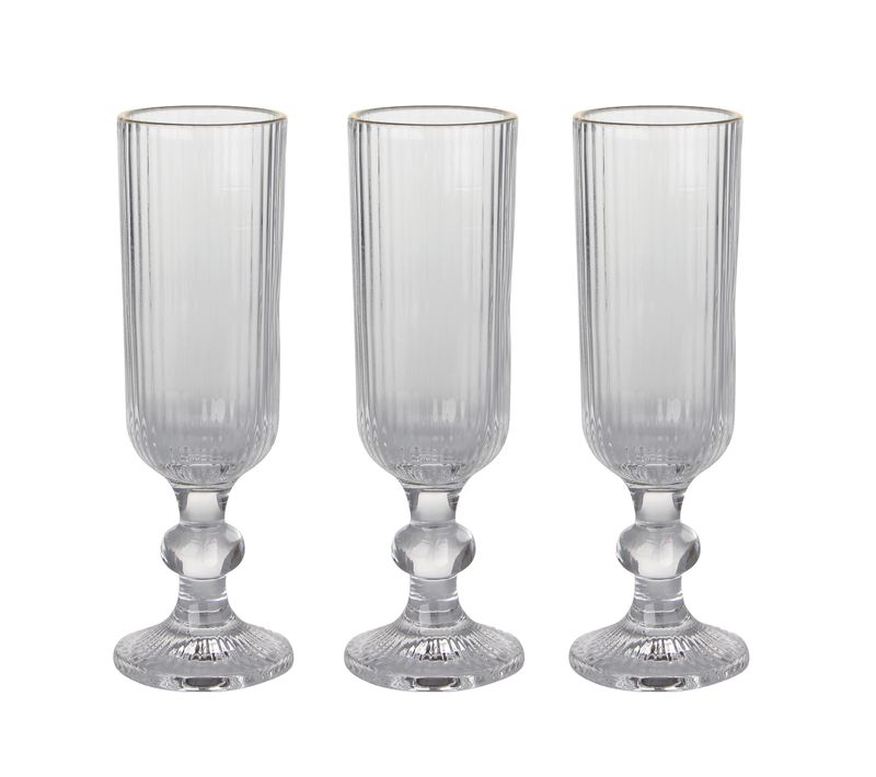 Set 3 flûtes à champagne 16 cL UGLASS Verre