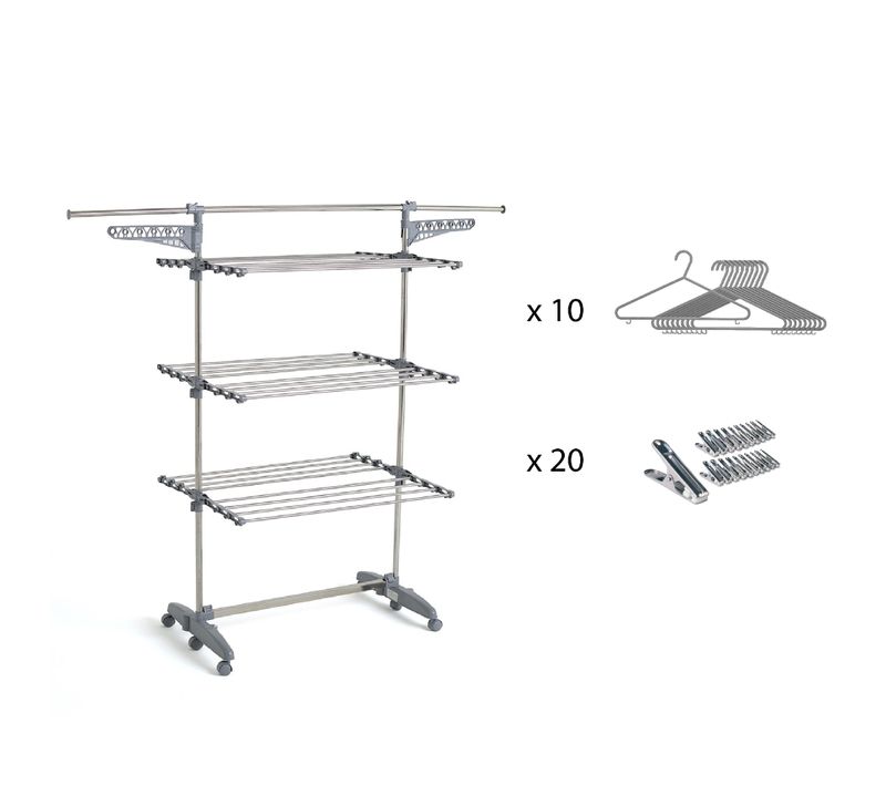 Etendoir à Linge Extra Gris Acier 25m