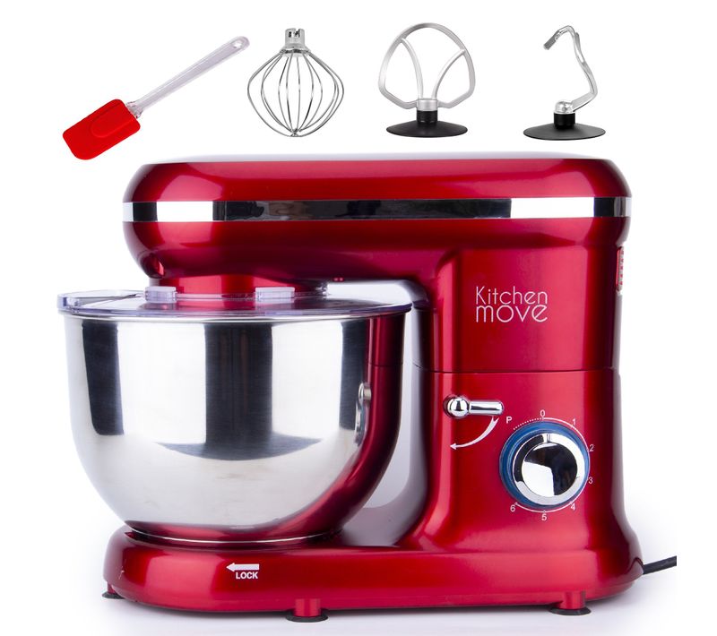 Robot Patissier Multifonction Dallas Rouge Acier 1500w