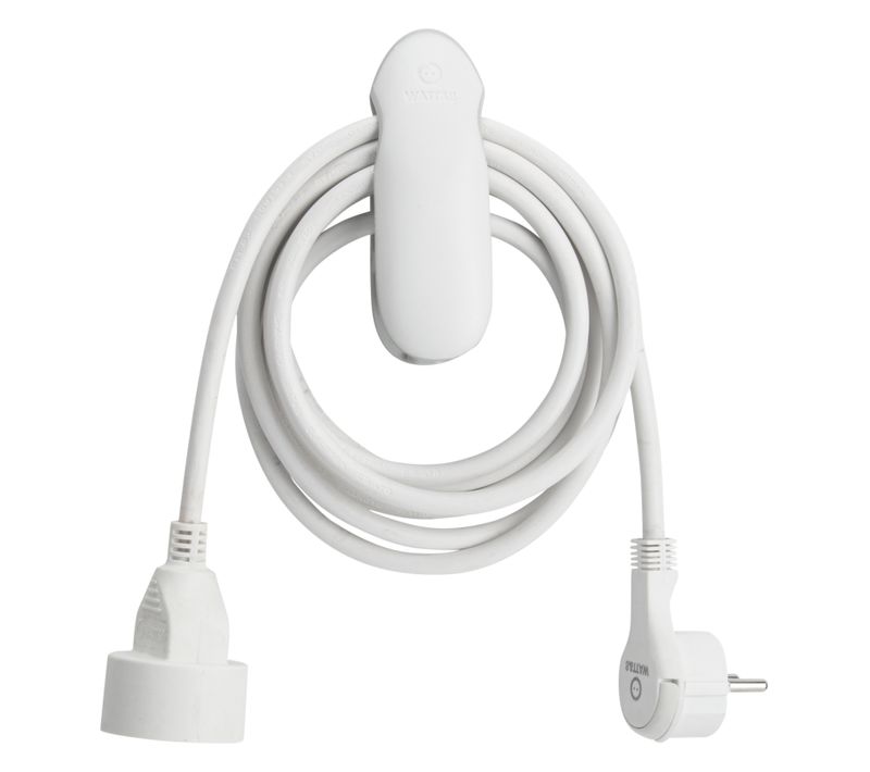 Rallonge 5m Avec Pince - Blanc - Watt And Co