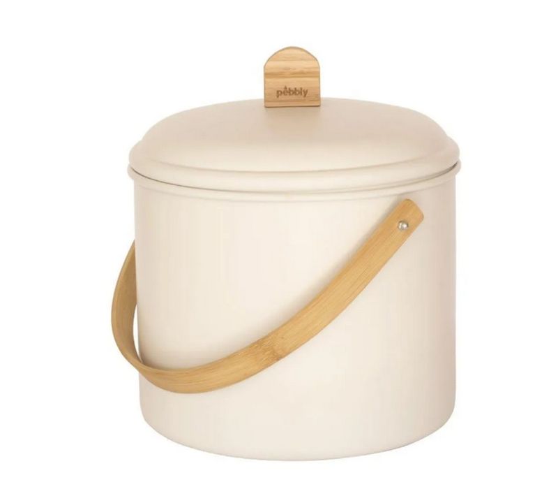 Seau à Compost Rond 7l Crème - Nba167