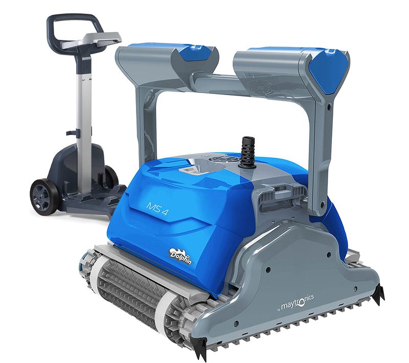 Robot Electrique De Piscine Fond, Parois Et Ligne D'eau Avec Chariot - Ms4